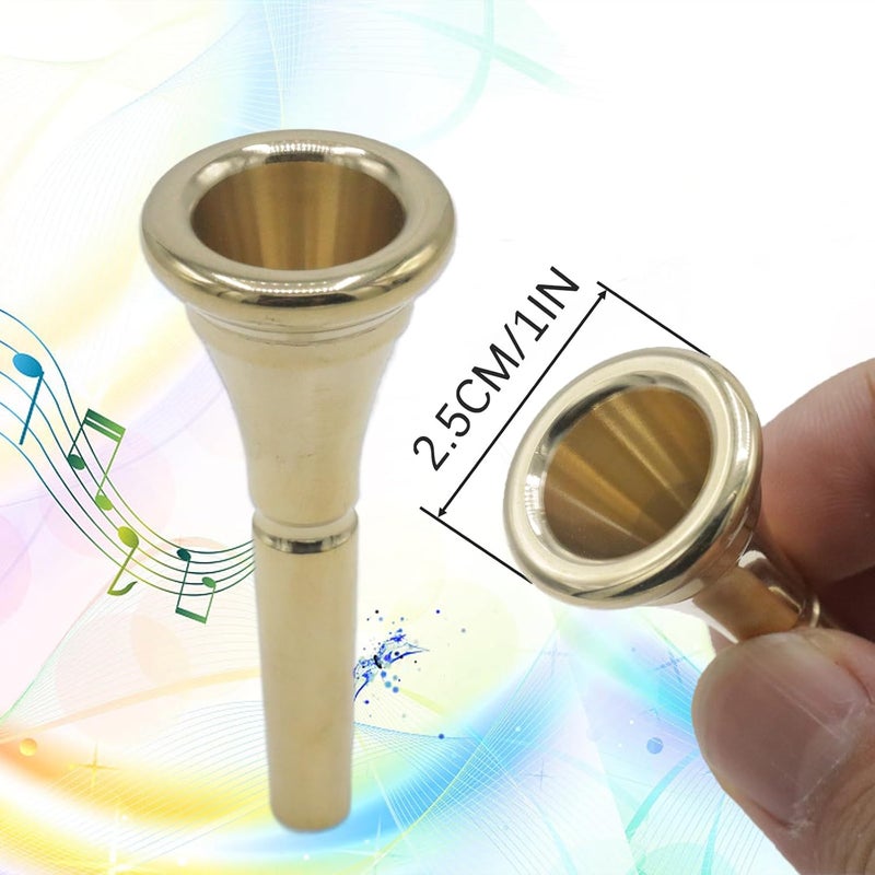 Cheerock 1Pack French Horn Mouthpiece, Standard Size French Horn Replacement Accessory, Compatible with Most French Horns (Gold) - Image 4